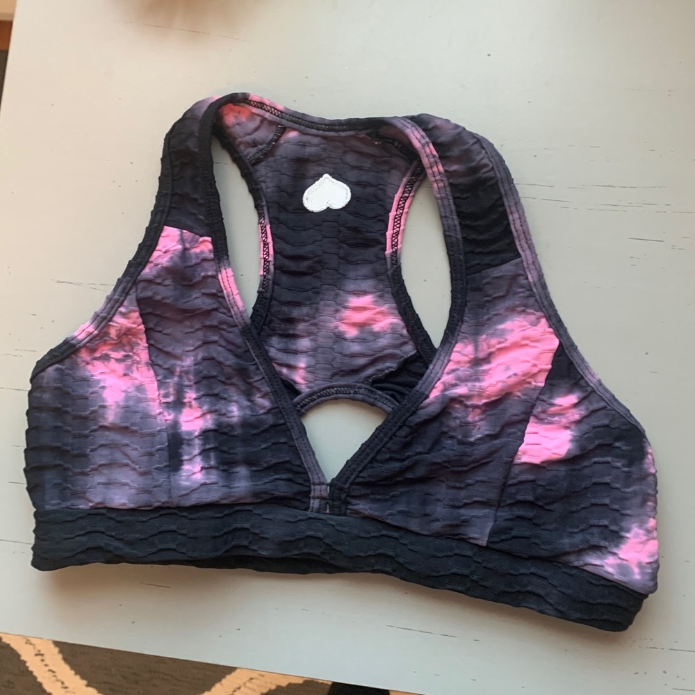 Booty by Brabants pink & back tie dye bra top